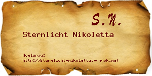 Sternlicht Nikoletta névjegykártya